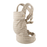 Nest Blanche baby carrier houndstooth front view for hands-free daily errands