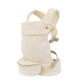 Nest Blanche ergonomic hip-position view showing baby in M-position for comfort