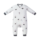 Nest Designs sleeve-footed sleep bag front view shows soft organic cotton for year-round comfort.