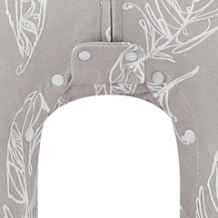Nest Designs organic cotton sleep bag with bottom snaps simplifies diaper changes.