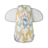 Nest Designs Swaddle Sleep Bag Dragon Dance bamboo closeup highlights soft, breathable fabric for gentle sleep