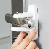 NestGuard door lever lock 2-pack box view highlights easy no-tool installation