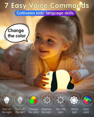 NesveCit rechargeable panda night light with 1200mAh battery lasts through the night.