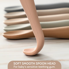 NETANY bendable-handle spoon demonstrating easy learning and reduced mess.