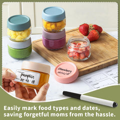 NETANY dry-erase labels on lids simplify meal prep and tracking.
