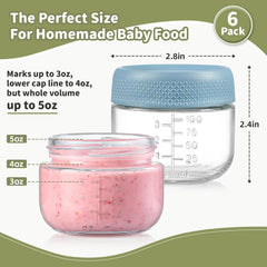 NETANY fridge-safe glass baby jar keeps baby food fresh in the fridge.