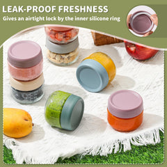 NETANY microwave-safe glass baby jar ready for quick reheating.