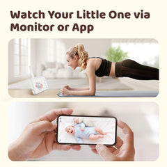 NETVUE Peekababy monitor with extendable stand provides flexible crib angles.