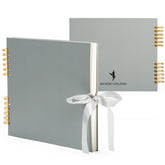 Never Ever Land scrapbook album cover grey shows a durable keepsake for weddings and memories.