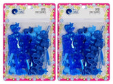 New Tara Classics self-hinge hair barrettes blue mix close-up for kid-friendly grip and secure hold.