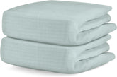 Newton Baby fitted crib sheet sage packaged for nursery setup