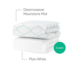 Newton Baby two-pack crib sheets for easy replacements