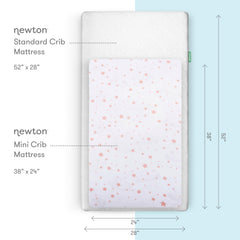 Newton Baby fitted mini crib sheets plain white offer clean soothing nursery look and soft touch
