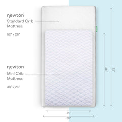 Newton Baby mini crib fitted-sheet elastic edge demonstrates snug fit