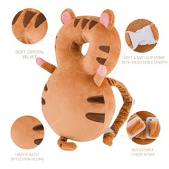 Newvenper toddler head protector with strap adjustment for secure, comfortable fit.
