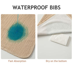 Newwiee Baby Bib muslin outer layer provides soft touch and breathable wear.