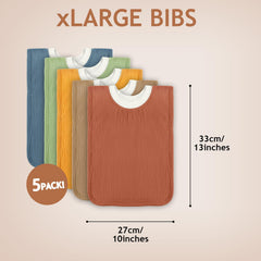 Newwiee Baby Bib waterproof middle layer shields clothes from spills during meals.