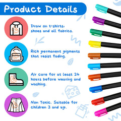 Newwiee fabric markers quick-drying and washable for vibrant, lasting artwork.