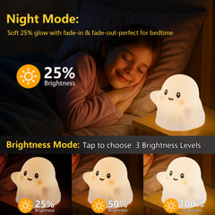 nextanG RGB Ghost Night Light offers 13 sounds for lullabies and stories.