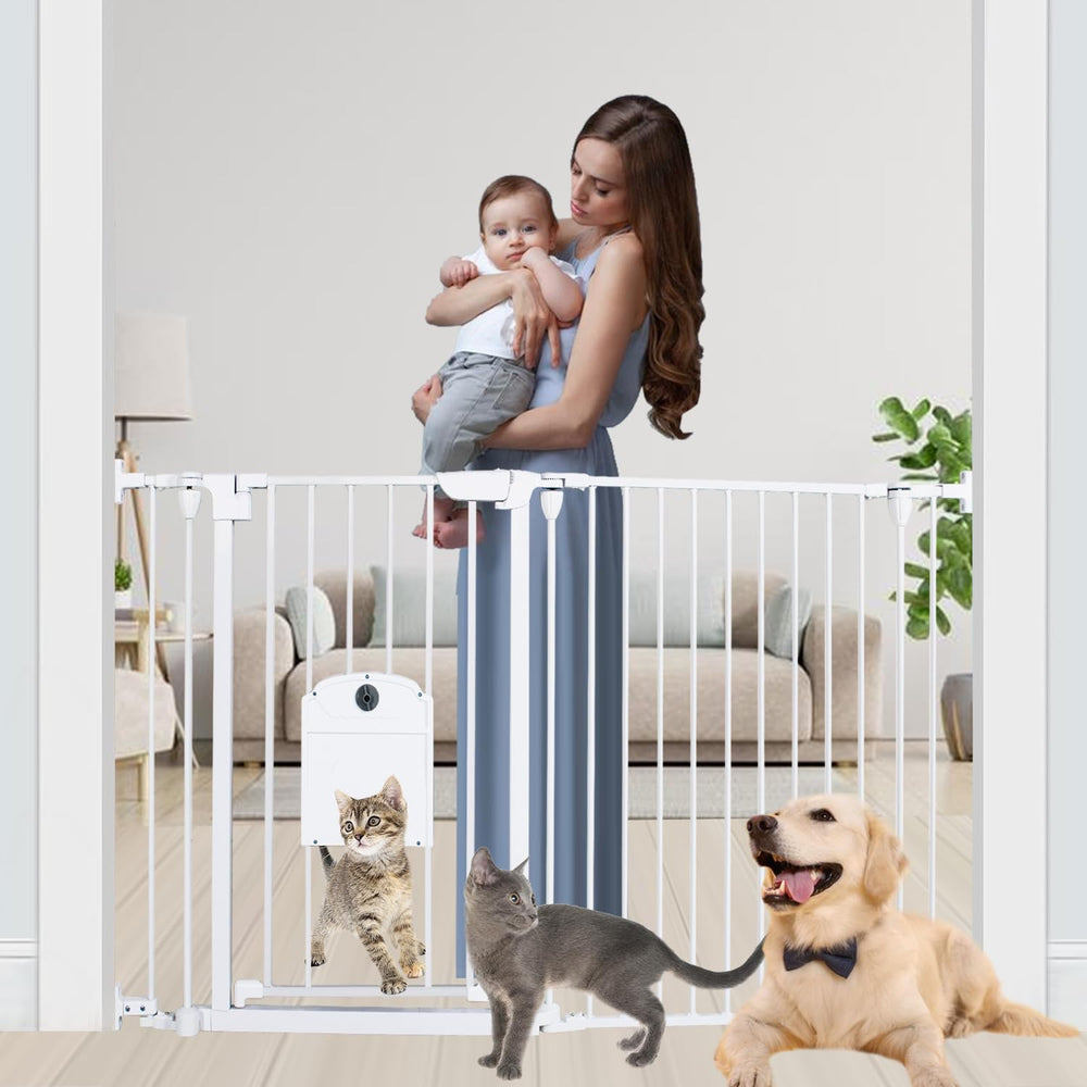 NexusSmash baby gate wide cat door side view showing fit for large openings