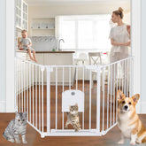 NexusSmash extra-wide baby gate in a doorway showing wide opening compatibility.