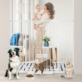 NexusSmash 41inch baby gate with cat door closed for hallway safety