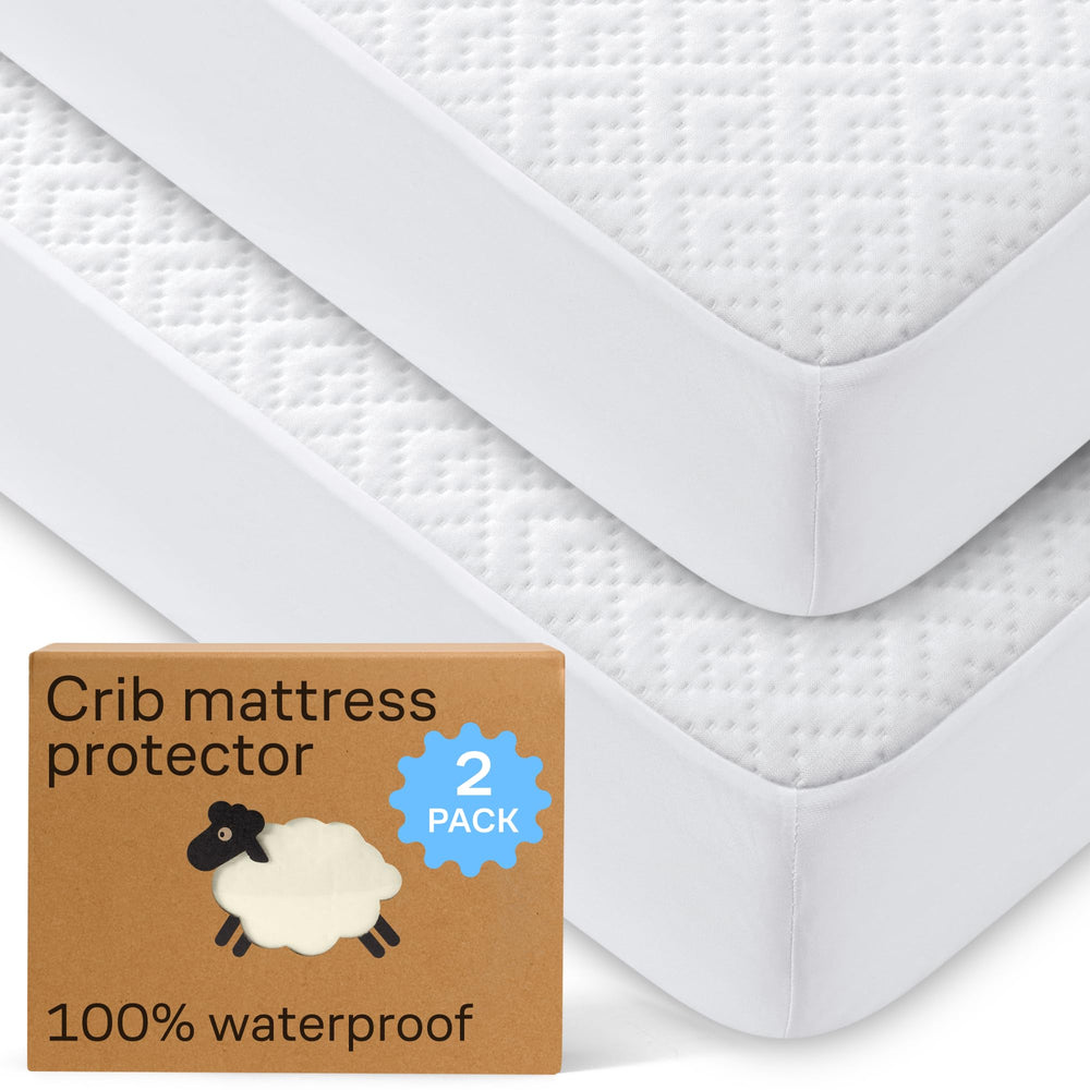Niagara Sleep Solution crib protector pack guards two cribs from spills with soft bamboo fabric.