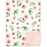 Nialnant floral baby blanket front view shows plush softness for cozy naps.