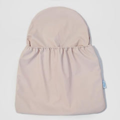 Nibble and Rest highchair pocket attached to Antilop back for quick-access feeding essentials.