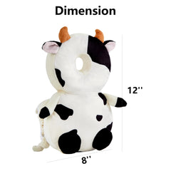 NICE CHOICE cow-pattern protector close-up of crystal velvet fabric and plush padding for comfort.
