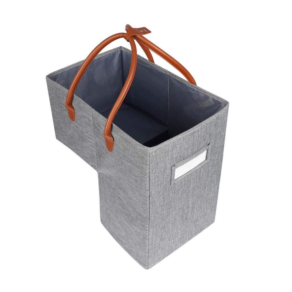 Nice & Simple Stair Basket rounded-handle close-up showing comfortable carrying on stairs.