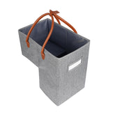 Nice & Simple Stair Basket rounded-handle close-up showing comfortable carrying on stairs.