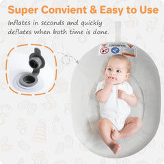 NICEMER infant bath swaddle wings detached for secure wrapping during bath