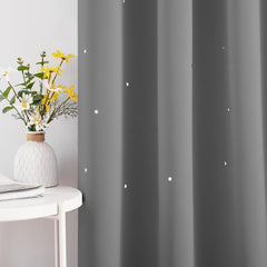 NICETOWN star-curtains highlight grommet-top design for easy installation.