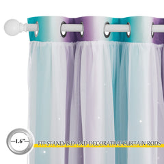 NICETOWN double-layer blackout curtains deliver darkness with airy sheer.