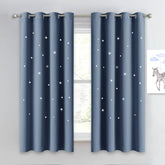 NICETOWN kids curtains star laser-cut design filters light for magical room ambiance.