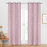 NICETOWN Kids Curtains hero image showing twinkle star cutouts for restful sleep.