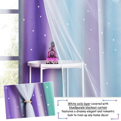 NICETOWN nursery curtains dreamy layered look enhances decor while providing privacy and soft light diffusion