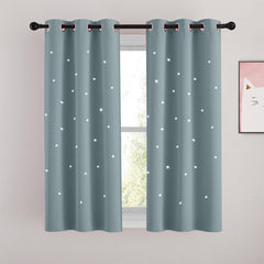 NICETOWN star blackout curtains on window provide cozy room-darkening ambience for kids room