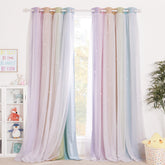 NICETOWN Star Curtains package with two layered panels for quick setup and stylish look.