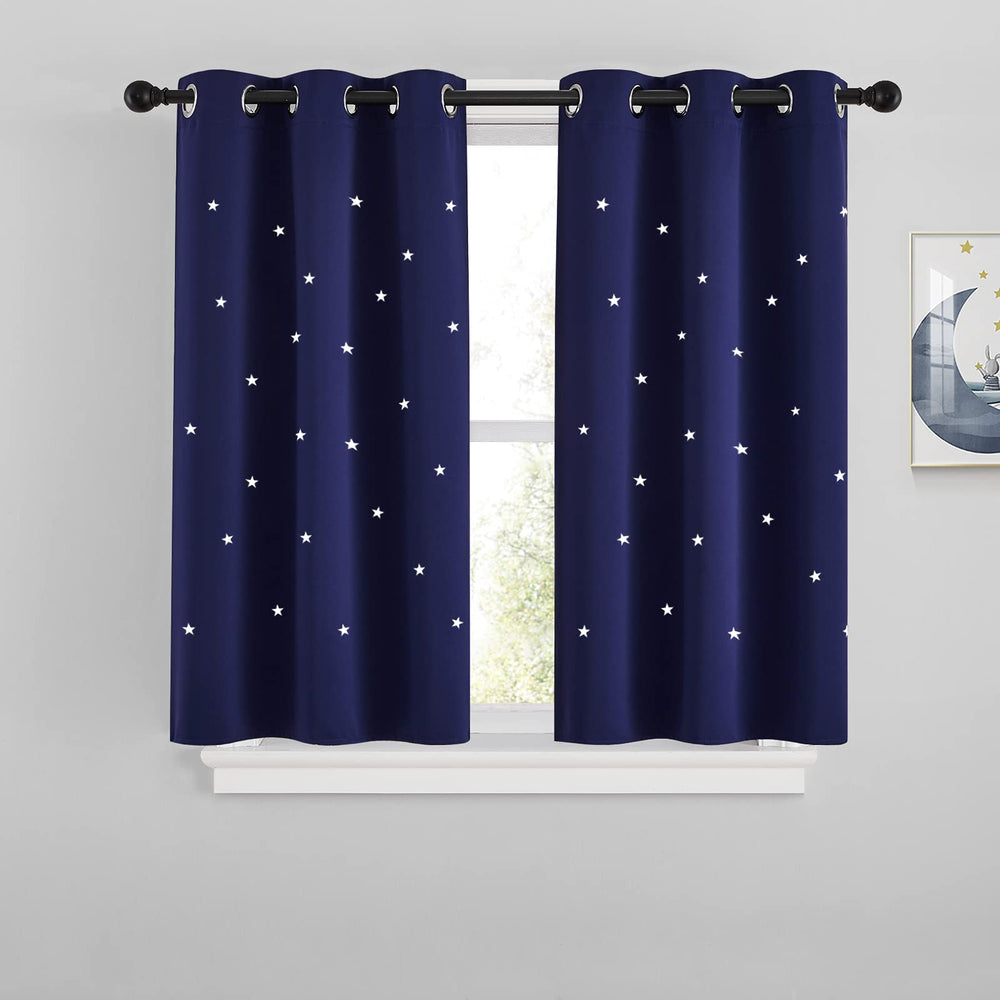 NICETOWN star-cut-out-curtains light-filtering creates a dreamy kid's room ambience