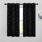 NICETOWN star-cutout curtains front view showcases twinkling star cutouts for dreamy design.
