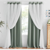NICETOWN star moon cutout curtains in sage green filter soft light for a dreamy nursery