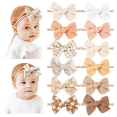 Niceye baby bows headbands stretchy nylon provide comfortable all-day wear for newborns and toddlers.