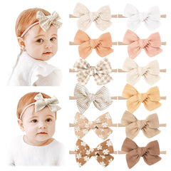 Niceye baby bows headbands stretchy nylon provide comfortable all-day wear for newborns and toddlers.
