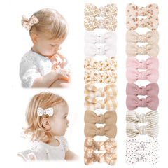 Niceye baby hair clips 24-pcs flatlay showing versatile outfits and secure hold.