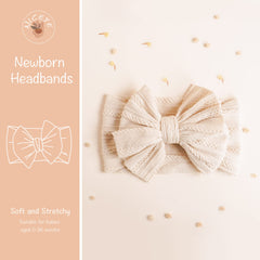 Niceye baby headbands bow detail highlights handmade style for daily wear.