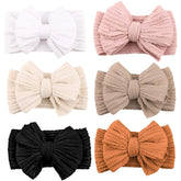 Niceye baby headbands soft-stretchy nylon bows closeup for comfy daily wear