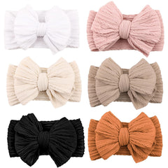 Niceye baby headbands soft-stretchy nylon bows closeup for comfy daily wear