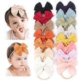 Niceye embroidery bow headband for baby girls, chic photo-ready style.